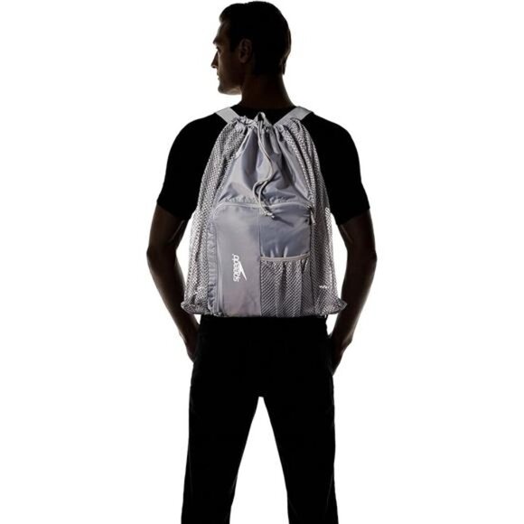 Unisex-Adult Drawstring Deluxe Ventilator Mesh Equipment Bag - Picture 3 of 4